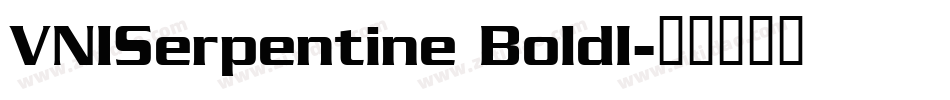 VNISerpentine BoldI字体转换